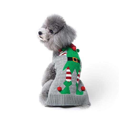 ABRRLO Hunde Kostüme Hundebekleidung Baumwolle Pullover feiern Weihnachten-Tag Winter Mantel Strickpullover Haustier Hund Pullover Haustier Kostüm Fashion (M, Clown) von ABRRLO