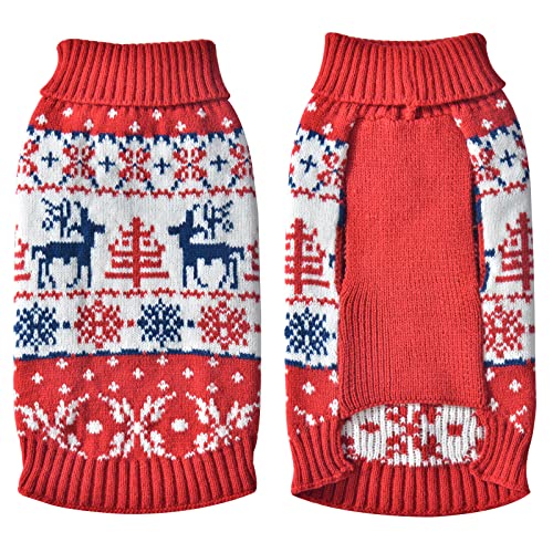 ABRRLO Hunde Pullover Weihnachten Dog Sweater Hundepullover Winter Haustier Strickpullover Hund Weihnachtspullover warme Fashion Urlaub Party Geschenk von ABRRLO