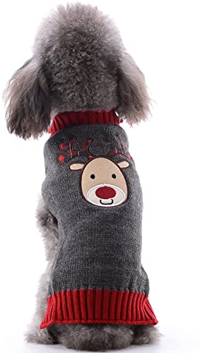 ABRRLO Hunde Pullover Weihnachten Dog Sweater Hundepullover Winter Haustier Strickpullover Hund Weihnachtspullover warme Fashion Urlaub Party Geschenk von ABRRLO