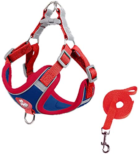 ABRRLO Hundegeschirr Reflektierendes Pet Dog Harness Für Kleine Mittlere Hunde Hunde Softgeschirr Brustgeschirre Für Hunde Einstellbar（C,S） von ABRRLO