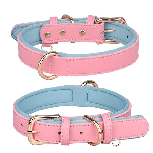 ABRRLO Hundehalsband Hund Halsbänder pet Dog Collar Halsband für Kleine Mittel Große Hund Komfortabel und Verstellbare（Pink M） von ABRRLO