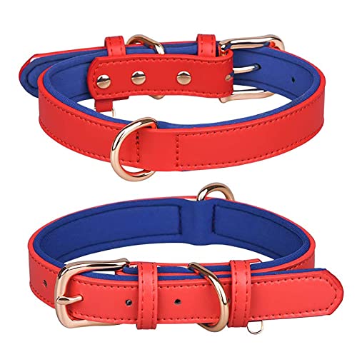 ABRRLO Hundehalsband Hund Halsbänder pet Dog Collar Halsband für Kleine Mittel Große Hund Komfortabel und Verstellbare（Rot M） von ABRRLO