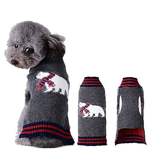 ABRRLO Weihnachten Hund Pullover Dog Sweater Hundepullover Haustier Hundepulli Warm Welpe Kleine Mittel Hunde (XS, Bär) von ABRRLO