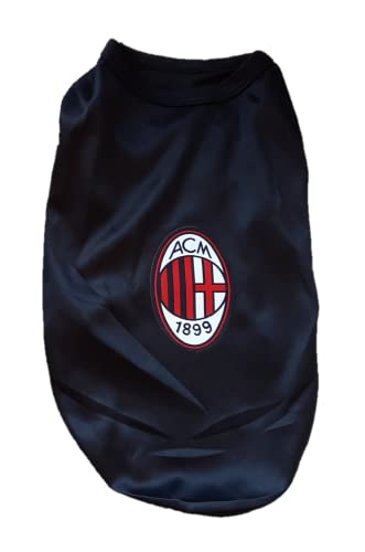 AC Milan Only4fan S.r.l. ACMPETSHIRTS, T-Shirt für Hunde und Katzen, Unisex, Erwachsene, Schwarz, S von AC Milan