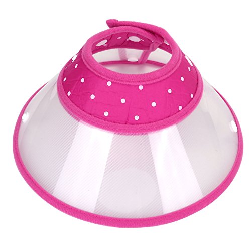 ACBungji Haustier Halskrause Elisabethanischer Schutzkragen Hundekragen Kegel Krägen aus Kunststoff Besondere Schutz für Welpen Katzen Hunden (Rosa,Halsumfang: 25-29cm) von ACBungji