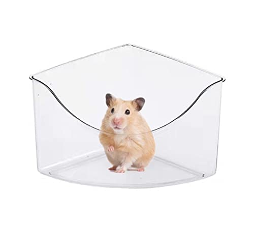 ACEDIVA Hamster Sand Bath Clear Critters' Shower Toilet Cooling Bed Sand Container Bathtub for Mice Igel Squirrel Hamster Meerschweinchen and Other Small Animals (Dreieck) von ACEDIVA