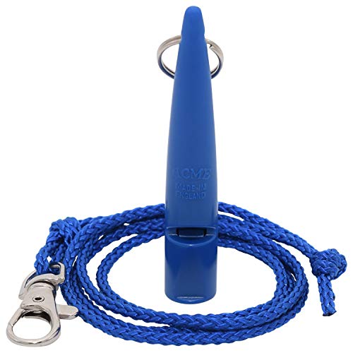 ACME Hundepfeife No. 210,5 + GRATIS Pfeifenband | Hörbar für alle Hund - laut und weitreichend | Für professionelles Rückruf Hundetraining (Snorkel blue) von ACME