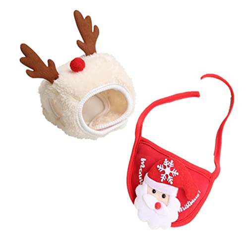 ACMEDE Haustier Hund Katze Weihnachten Kostüme, Haustier Katze Weihnachten Santa Claus Mantel Kostüm mit Hut, Party Holiday Dress Up Pet Bekleidung für Katzen Kleine Hunde (M, rot+weiß) von ACMEDE