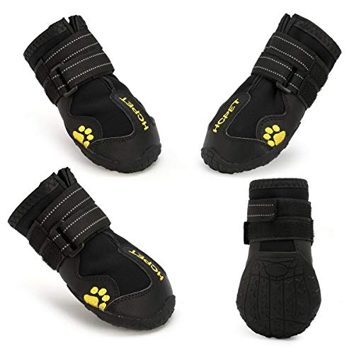 ACMEDE wasserdichte Hundeschuhe, 4 Pcs Hundeschuhe Pfotenschutz, wasserdicht mit Anti-rutsch Sole passend für mittlere und große Hunde (3#) von ACMEDE