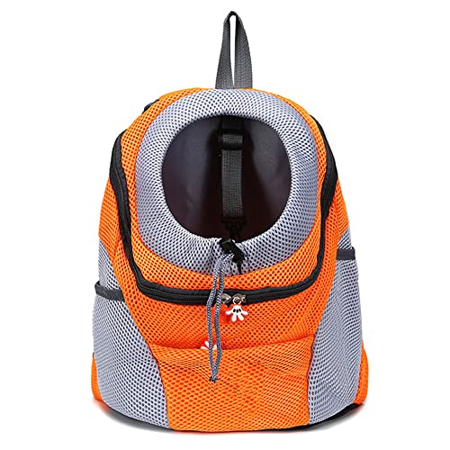 Tragen Von Pet Cat Dog -Rucksack Aus Wanderreisen Tragbare Transportbeutel Tier Rucksack Kleine Hunde Schultern Rucksack,Orange,Extra Large von ACSUZ