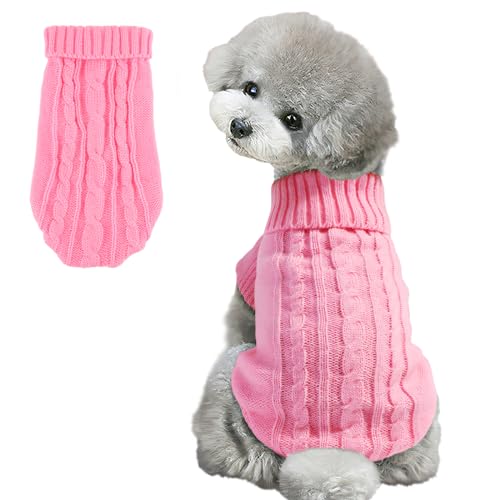 Hundepullover, ACTOYS Hundepullover Kleine Hunde, Hunde Rollkragen Strickpullover, Winter Warm Hundepulli, Katzenpullover, Weihnachtspullover, für Kleine Mittelgroße Hunde und Katzen von ACTOYS