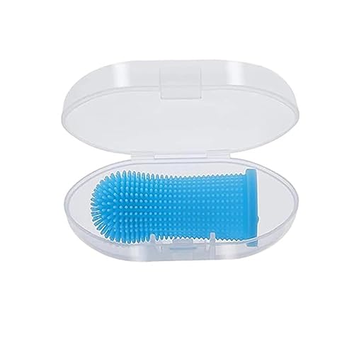 AD-BCrbgen Hundezahnbürste, Katzenzahnbürste, effektive Haustierzahnbürste for optimale Zahnpflege, Sorgen Sie for die Zahnhygiene Ihres Haustieres(Blue) von AD-BCrbgen