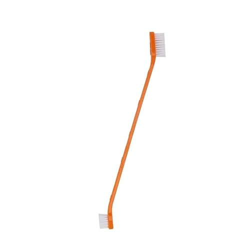 AD-BCrbgen Hundezahnbürste, Katzenzahnbürste, effektive Haustierzahnbürste for optimale Zahnpflege, Sorgen Sie for die Zahnhygiene Ihres Haustieres(Orange L,1pc) von AD-BCrbgen