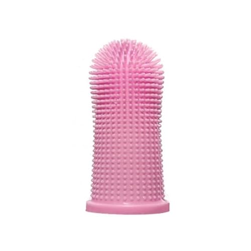 AD-BCrbgen Hundezahnbürste, Katzenzahnbürste, effektive Haustierzahnbürste for optimale Zahnpflege, Sorgen Sie for die Zahnhygiene Ihres Haustieres(Pink) von AD-BCrbgen