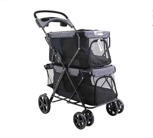 Haustier-Buggy for kleine Miniaturhunde und -katzen. Faltbarer Reisewagen mit Rädern. Leicht zu manövrieren und zu verstauen. Geeignet for verschiedene kleine Haustiere. Ideal for Spazierengehen und R von AD-BCrbgen