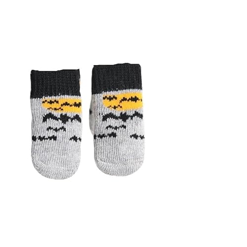 Hundesocken Weihnachten Hundesocken Anti-Kratzer Anti-Schmutz Anti-Rutsch-Fußabdeckung Hund Bixiong Hundeschuhe Katzenschuhe und Socken (Color : 3, Size : L) von AD-BCrbgen