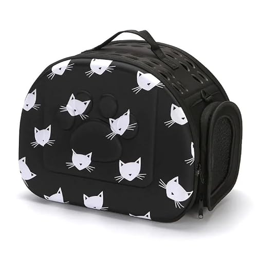 Katzentragetasche, Haustier-Hundetrage, Haustier-Reisetrage, Katzen-Reisetrage, leicht, atmungsaktiv, for mittelgroße Katzen, kleine Katzen, Hunde, Katzen-Hunde-Rucksack, Haustier-Tragetasche(Black,Su von AD-BCrbgen