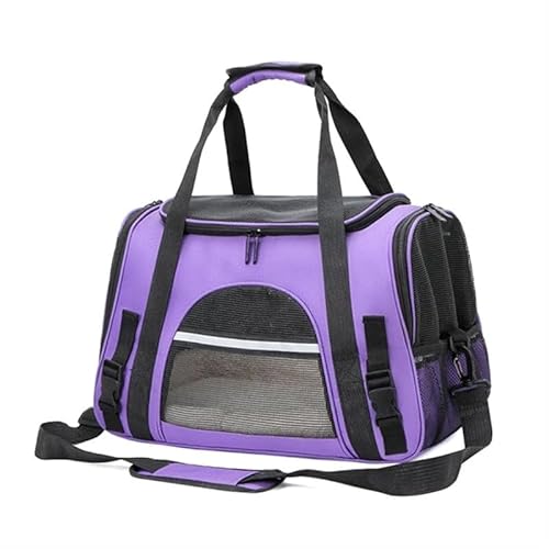 Katzentragetasche, Haustier-Hundetrage, Haustier-Reisetrage, Katzen-Reisetrage, leicht, atmungsaktiv, for mittelgroße Katzen, kleine Katzen, Hunde, Katzen-Hunde-Rucksack, Haustier-Tragetasche(PURPLE) von AD-BCrbgen