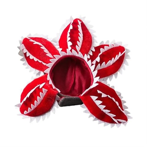 Lustiges Haustier-Kostüm, niedlicher Halloween-Haustierhut, bequem, lebendiges Bild, Tierhut, Kostümzubehör, Schnallenriemen (Color : Red, Size : S) von AD-BCrbgen