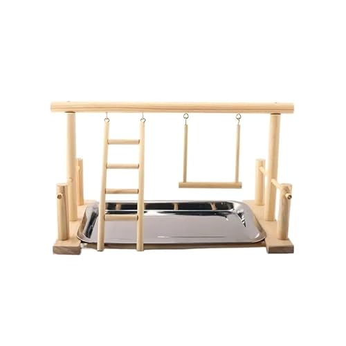 Papageiensitzstange aus Holz, Sittichsitzstange, kleines Papageienspiel, einfaches Papageienspielgestell, Vogelspiel-Fitnessstudio, Spielzeug for kleine und mittelgroße Papageien, Nymphensittiche, Blu von AD-BCrbgen