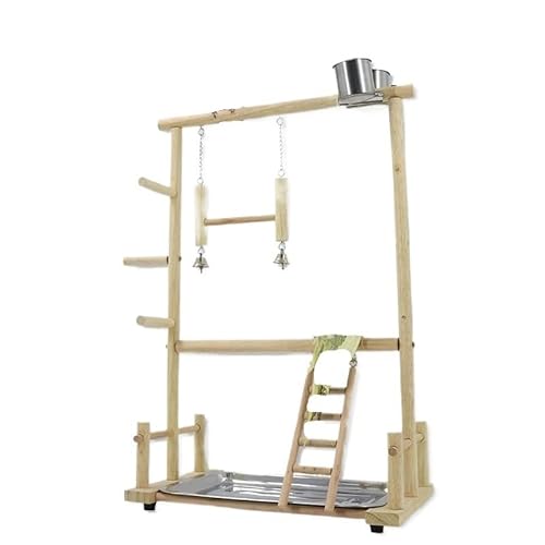 Papageiensitzstange aus Holz, Sittichsitzstange, kleines Papageienspiel, einfaches Papageienspielgestell, Vogelspiel-Fitnessstudio, Spielzeug for kleine und mittelgroße Papageien, Nymphensittiche, Blu von AD-BCrbgen