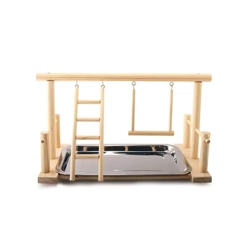 Papageiensitzstange aus Holz, Sittichsitzstange, kleines Papageienspiel, einfaches Papageienspielgestell, Vogelspiel-Fitnessstudio, Spielzeug for kleine und mittelgroße Papageien, Nymphensittiche, Blu von AD-BCrbgen