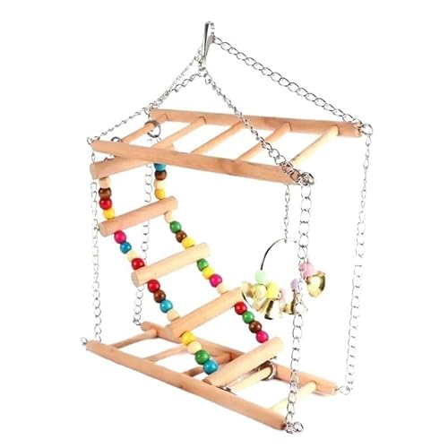 Papageiensitzstange aus Holz, Sittichsitzstange, kleines Papageienspiel, einfaches Papageienspielgestell, Vogelspiel-Fitnessstudio, Spielzeug for kleine und mittelgroße Papageien, Nymphensittiche, Blu von AD-BCrbgen