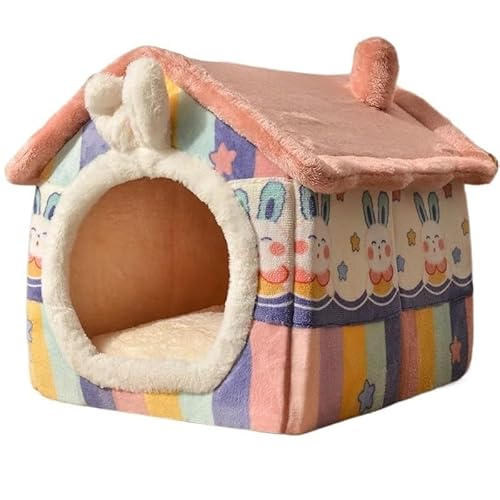 Tragbare Hundehütte, Haustierzaun-Schlupfhütte for Haustiere, Welpen, Kätzchen, Kaninchen, Haustierkiste for den Innenbereich, Katzenkäfige for den Innenbereich(A Blanket,L) von AD-BCrbgen