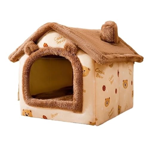 Tragbare Hundehütte, Haustierzaun-Schlupfhütte for Haustiere, Welpen, Kätzchen, Kaninchen, Haustierkiste for den Innenbereich, Katzenkäfige for den Innenbereich(Bear,L) von AD-BCrbgen