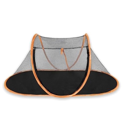 Tragbare Hundehütte, Haustierzaun-Schlupfhütte for Haustiere, Welpen, Kätzchen, Kaninchen, Haustierkiste for den Innenbereich, Katzenkäfige for den Innenbereich(Black) von AD-BCrbgen