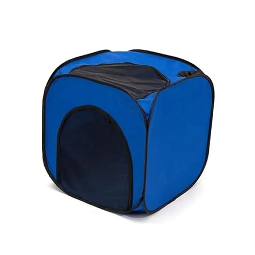 Tragbare Hundehütte, Haustierzaun-Schlupfhütte for Haustiere, Welpen, Kätzchen, Kaninchen, Haustierkiste for den Innenbereich, Katzenkäfige for den Innenbereich(Blue) von AD-BCrbgen