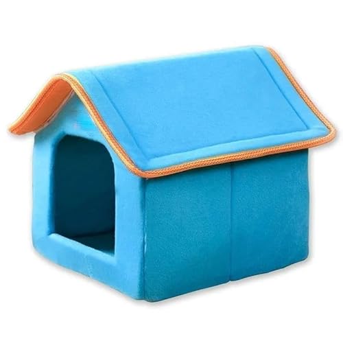 Tragbare Hundehütte, Haustierzaun-Schlupfhütte for Haustiere, Welpen, Kätzchen, Kaninchen, Haustierkiste for den Innenbereich, Katzenkäfige for den Innenbereich(Blue,36x 32x40cm) von AD-BCrbgen