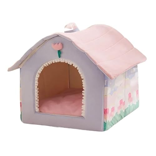 Tragbare Hundehütte, Haustierzaun-Schlupfhütte for Haustiere, Welpen, Kätzchen, Kaninchen, Haustierkiste for den Innenbereich, Katzenkäfige for den Innenbereich(C Blanket,L) von AD-BCrbgen