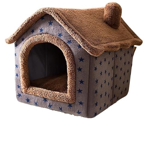 Tragbare Hundehütte, Haustierzaun-Schlupfhütte for Haustiere, Welpen, Kätzchen, Kaninchen, Haustierkiste for den Innenbereich, Katzenkäfige for den Innenbereich(Coffee,L) von AD-BCrbgen