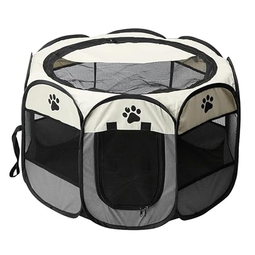 Tragbare Hundehütte, Haustierzaun-Schlupfhütte for Haustiere, Welpen, Kätzchen, Kaninchen, Haustierkiste for den Innenbereich, Katzenkäfige for den Innenbereich(GRAY,72 72 45cm) von AD-BCrbgen