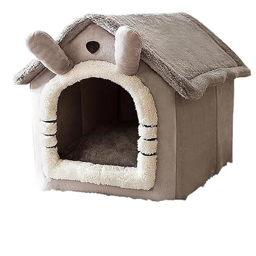 Tragbare Hundehütte, Haustierzaun-Schlupfhütte for Haustiere, Welpen, Kätzchen, Kaninchen, Haustierkiste for den Innenbereich, Katzenkäfige for den Innenbereich(Grey,L) von AD-BCrbgen