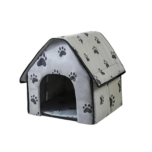 Tragbare Hundehütte, Haustierzaun-Schlupfhütte for Haustiere, Welpen, Kätzchen, Kaninchen, Haustierkiste for den Innenbereich, Katzenkäfige for den Innenbereich(Grey Pet Villa) von AD-BCrbgen