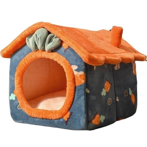 AD-BCrbgen Tragbare Hundehütte, Haustierzaun-Schlupfhütte for Haustiere, Welpen, Kätzchen, Kaninchen, Haustierkiste for den Innenbereich, Katzenkäfige for den Innenbereich(Orange,S) von AD-BCrbgen