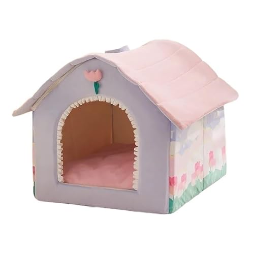 Tragbare Hundehütte, Haustierzaun-Schlupfhütte for Haustiere, Welpen, Kätzchen, Kaninchen, Haustierkiste for den Innenbereich, Katzenkäfige for den Innenbereich(PK,M-48x40x39cm) von AD-BCrbgen