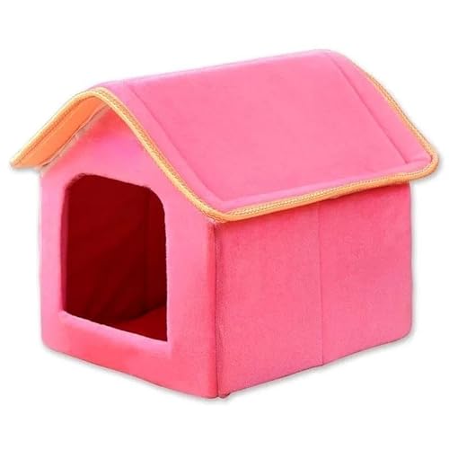 Tragbare Hundehütte, Haustierzaun-Schlupfhütte for Haustiere, Welpen, Kätzchen, Kaninchen, Haustierkiste for den Innenbereich, Katzenkäfige for den Innenbereich(Pink,36x 32x40cm) von AD-BCrbgen