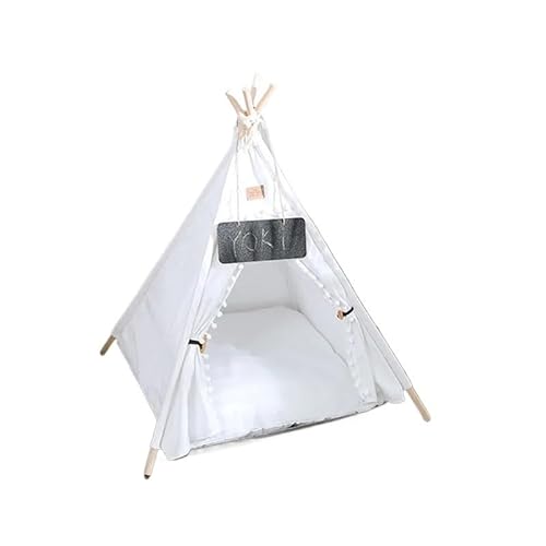 Tragbare Hundehütte, Haustierzaun-Schlupfhütte for Haustiere, Welpen, Kätzchen, Kaninchen, Haustierkiste for den Innenbereich, Katzenkäfige for den Innenbereich(White) von AD-BCrbgen