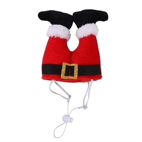 Weihnachtsmütze for Hunde, Kopfbedeckung, Hundemütze, bequem, warm, Polyester, Weihnachts-Clownmütze von AD-BCrbgen