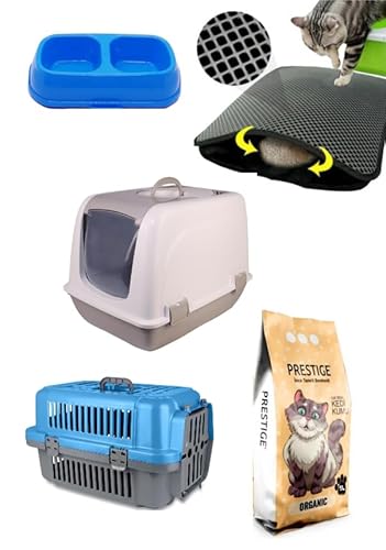 Prestige Katzentoiletten-Set – Ideal für Neustarter (Blau) von ADAK