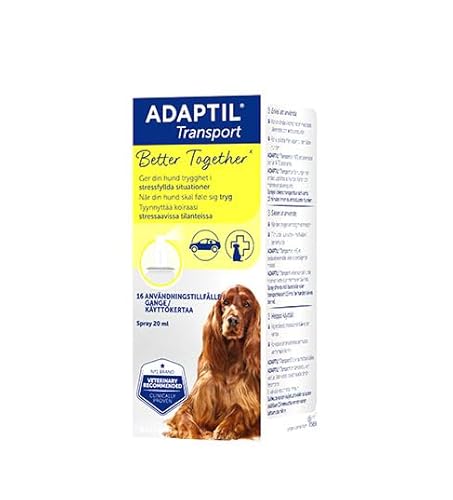 Adaptil Halsbänder und Anhänger für Hunde, Transportspray, 20 ml – (274875) /Dogs /20 von ADAPTIL