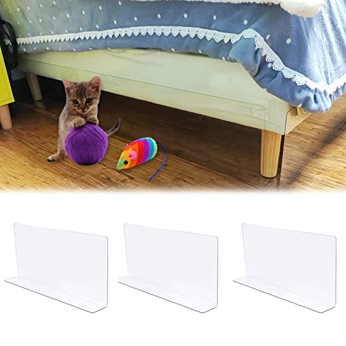 Spielzeugblocker Blockierbrett Unter Couch Blocker Für Spielzeug, 3 Pack Acryl Klar Weiß Möbelpuffer 30 20 10 3 Cm Hoch Unter Dem Bett Baffel / Barrieren, Für Küchenbereiche Kätzchen Welpe ( Color : C von ADCUFF