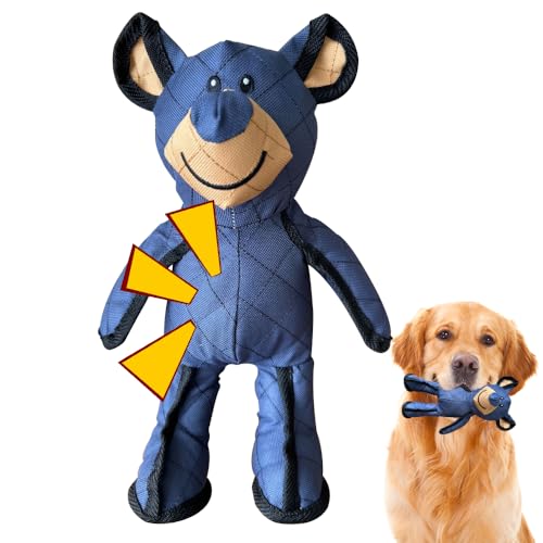 ADDLIVE Hundespielzeug Unzerstörbar Bär, 30cm Unbreakable Bear Dog Toy mit Geräusch, Unzerstörbares Hundespielzeug Bär, Hundespielzeug Welpen Kuscheltier, Interaktives Kauspielzeug für Kleine Hunde von ADDLIVE