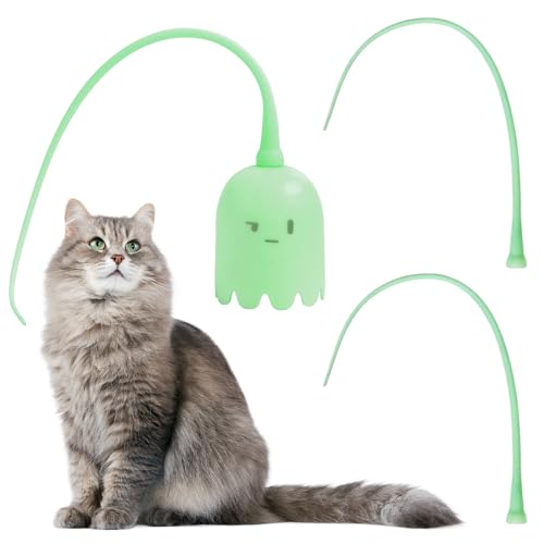 ADDLIVE Katzenspielzeug Elektrisch, Interaktives Katzenspielzeug mit 3 Wurzel Silikonschwanz, Katzen Spielzeug Interactive Cat Toys, Interactive Cat Wand Toys, Automatic Cat Toys Rechargeable Cat Wand von ADDLIVE