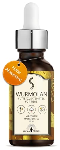 NEU: Adema Animal® - Wurmolan Liquid für Hunde, Katzen und Nager – Wurmkur für Haustiere, vor während und nach Befall – natürliches Mittel – Entwurmungsmittel für Tiere - 50 ml von Adema Animal