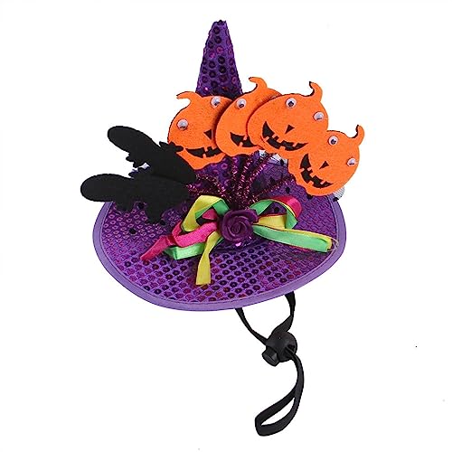 ADERN Halloween-Hundemütze, Hund und Katze Halloween Mütze und Bandana, Weiches Haustier-Bandana mit Fledermaus-Kürbis-Muster, Halloween-Par -Kostümzubehör für mittelgroße kleine Haustiere und Katzen von ADERN