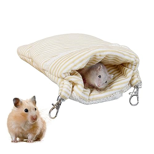 ADERN Hamsterbett-Schlafsack | Plüsch-Schlafnestbett für Haustier,Haustier-Schlafsack, Käfig-Nestbett, Haustier-Winterbettwäsche, Käfigzubehör für Igel, Hamster, Chinchillas von ADERN